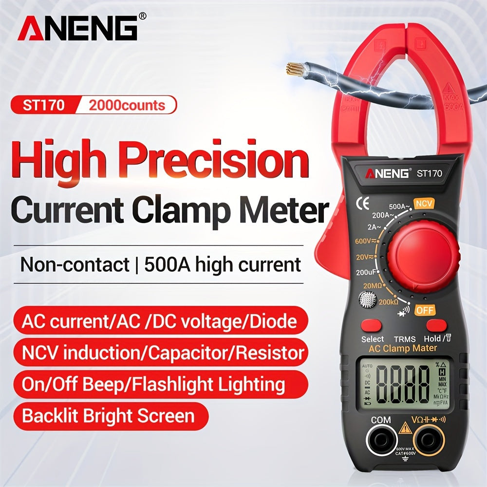 1ANENG ST170 Clete de msurat digital 500 A multimetru de curent ca 1999 de msurtori tester de tensiune cacc test Hz capacitan NCV ohmi diode