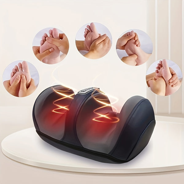 Aparat de masaj ergonomic Shiatsu 3D pentru picioare cu căldură, masaj profund