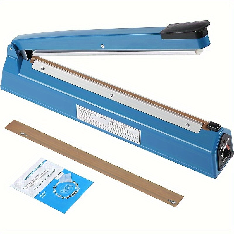 11pc 1181 Inches Impulse Heat Sealer Manual Bags Sealer Heat Sealing Machine Poly Bag Heat Sealer Sealing Machine For Plastic Bags PE PP Bags With Extra Replace Element Grip