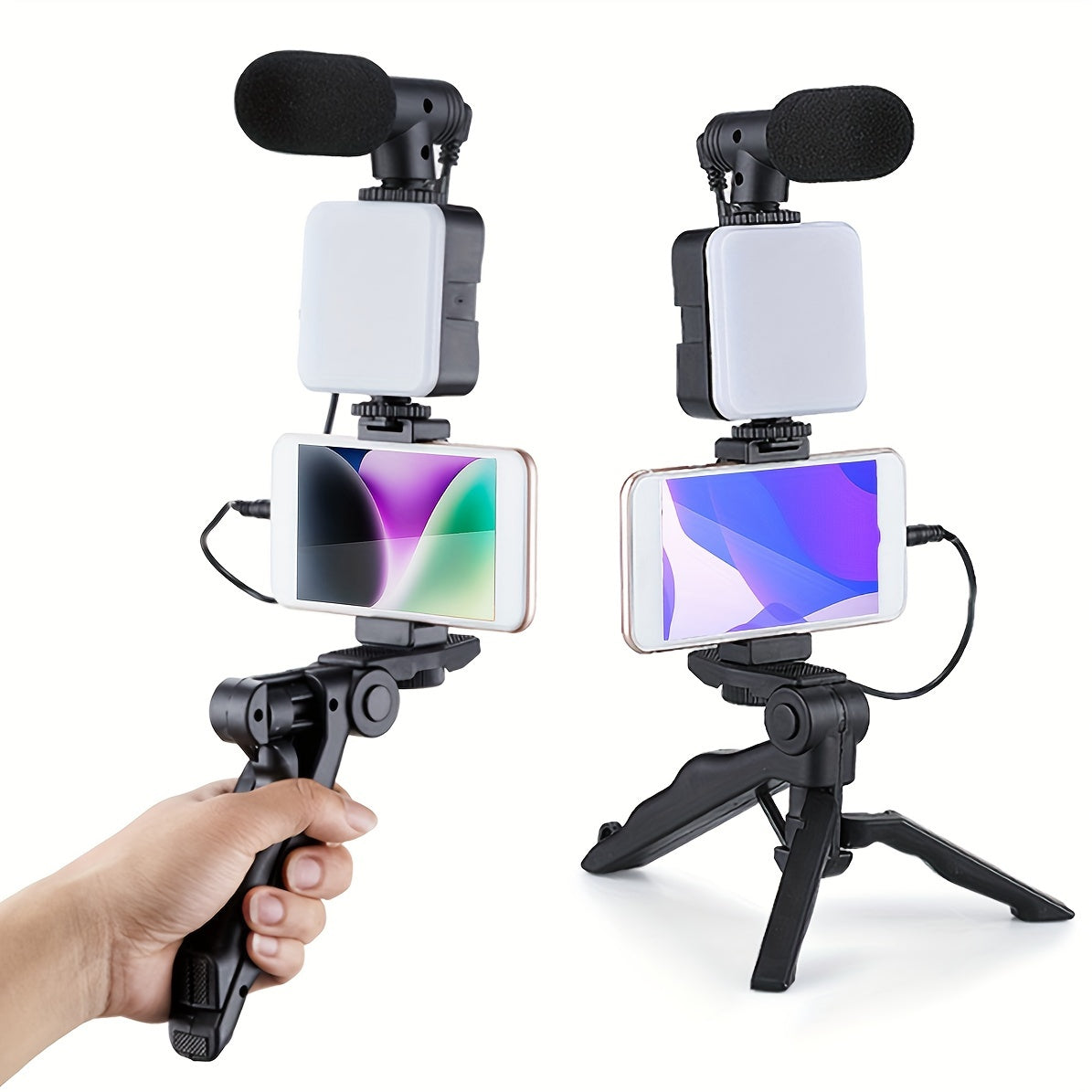 Suport De Birou Cu Lumin De Umplere Cu LED 6 n 1 Poate Fi Trepied Pentru Selfie Portabil Multifuncional Portabil Pentru Frumusee Lumin De Difuzare Direct Clip Buzunar Lumin Video Neagr Reglat 3 Moduri De Lumin Pentru Telefon Pentru IPhon