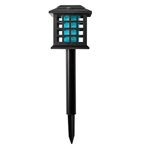 Lampă Solară Anti-Insecte 2-în-1 "Solar Monster Zapper", Lumină UV, Șoc 2800V, Fără Chimicale, Negru