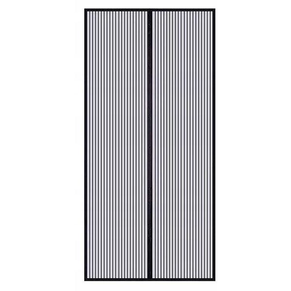 Plasă Magnetică Anti-Insecte pentru Ușă, 240x140 cm, Închidere Automată Silențioasă, Montaj Fără Găuri, Poliester Durabil, Negru