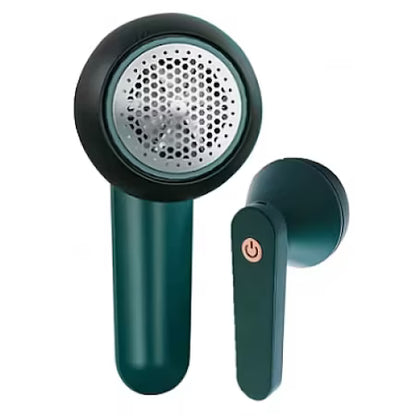 Aparat Electric de Curățat Scame, Reîncărcabil USB, Autonomie 4 Ore, Lame Inox, Portabil, Verde