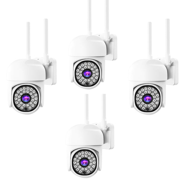 Pachet x4 Camera Wifi de Exterior Quanthex Color , Senzor de Miscare, Night Vision, Vizualizare Live pe Telefon