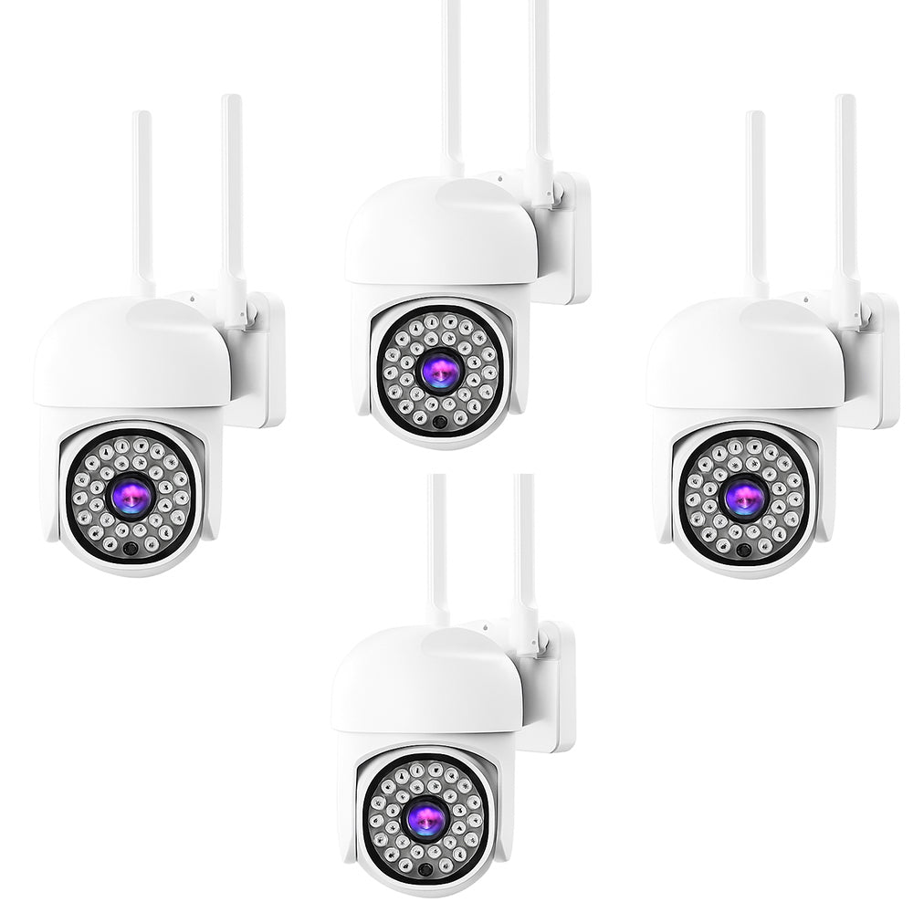Pachet x4 Camera Wifi de Exterior Quanthex Color , Senzor de Miscare, Night Vision, Vizualizare Live pe Telefon