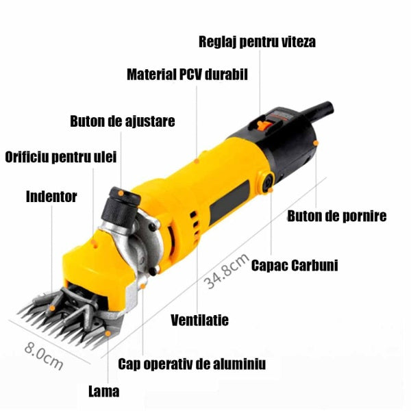 Set Complet Mașină de Tuns Oi Electrică Profesională 850W Leihmann