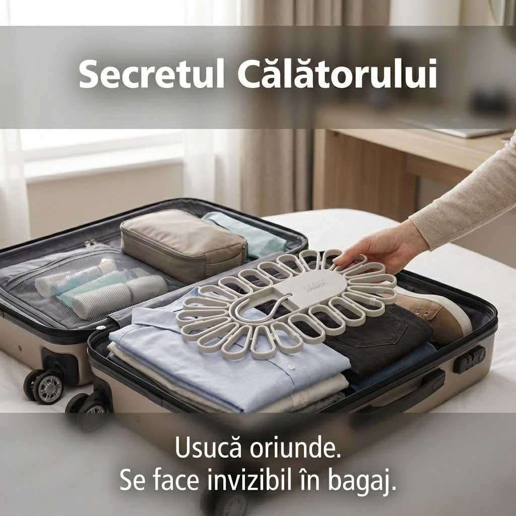 Suport de Uscare Compact "Petal S" pentru Lenjerie și Accesorii, 22 Compartimente, Plastic